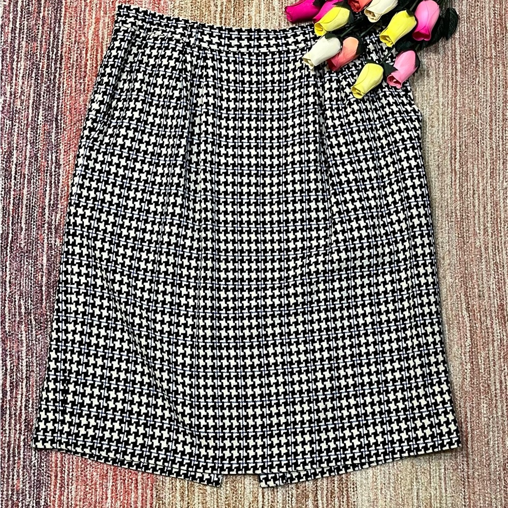 Evan Picone Black & White Houndstooth Skirt Size 18W